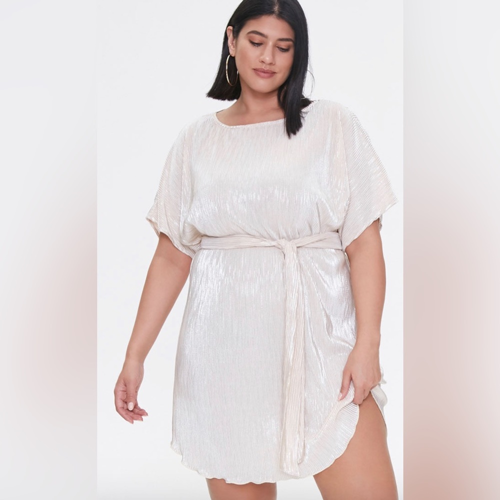 Metallic Dolman Dress